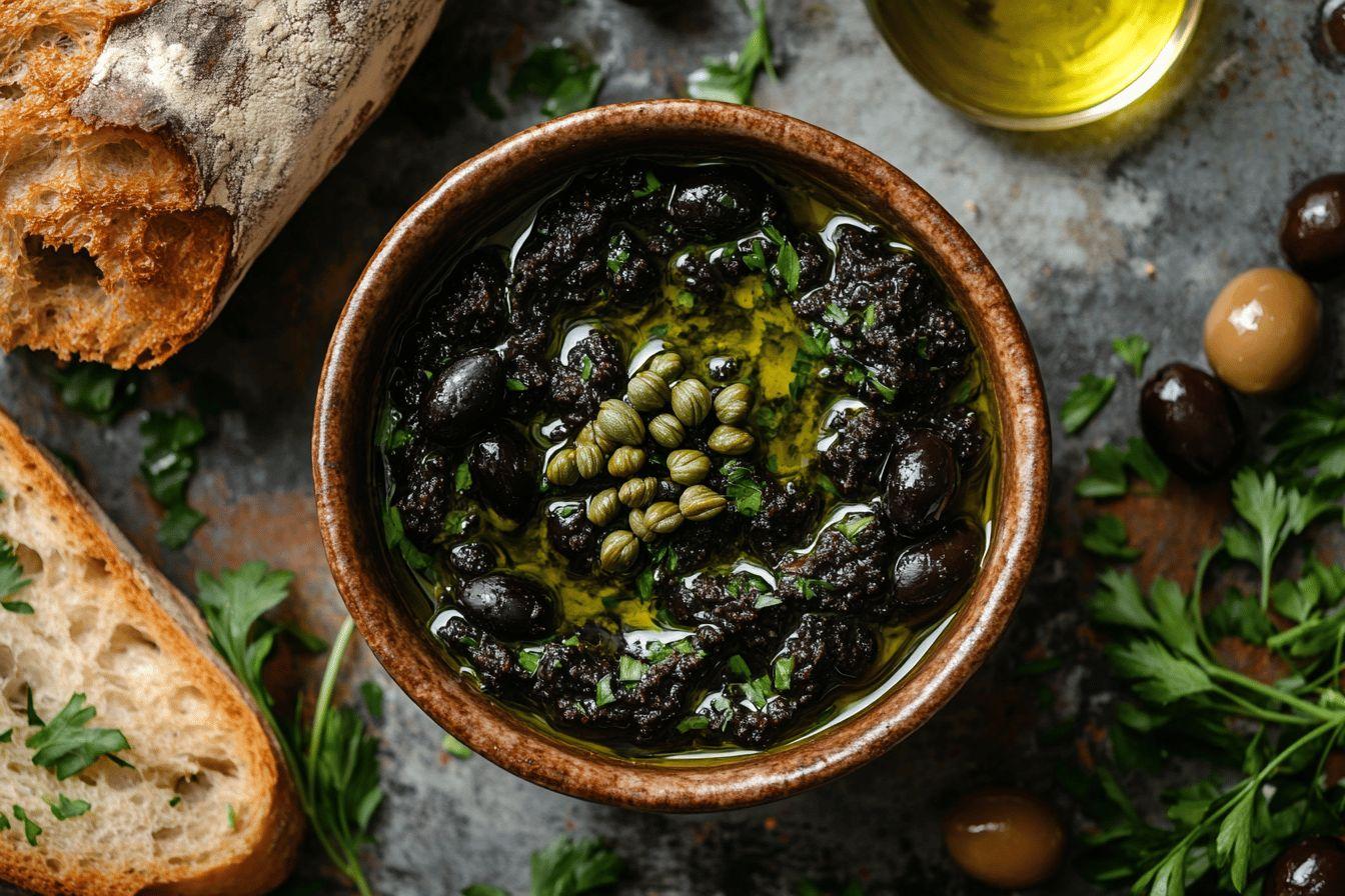 Recette de tapenade traditionnelle provençale aux olives noires